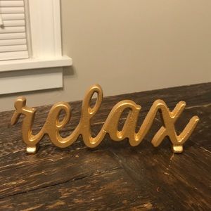 Relax desk decor office or spa word art
